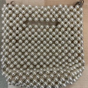 Zara Pearl-Embellished Clutch